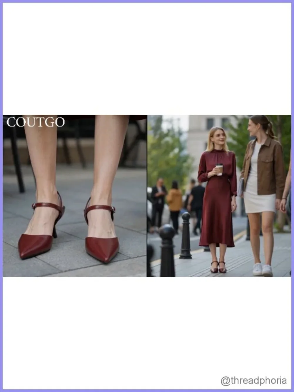 Women's Kitten Heels Dress Pumps Pointed Toe PU Leather Ankle Strap Work Party